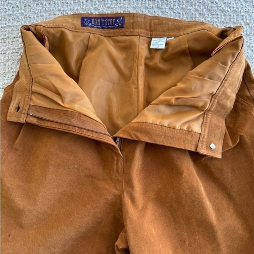 Vintage Don't Stop Leather Women's Shorts Size 9/10 - Picture 3 of 7